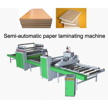 Hot Roll Laminating Line in Woodworking with Semi-Automatic